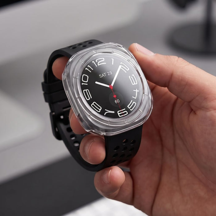 Tech-Protect Defense калъф за Samsung Galaxy Watch Ultra 47mm, 2 броя - черен, прозрачен, матов