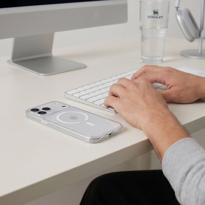 Кейс Tech-Protect Flexair Hybrid CC MagSafe за iPhone 17 Pro Max / 18 Pro Max - прозрачен