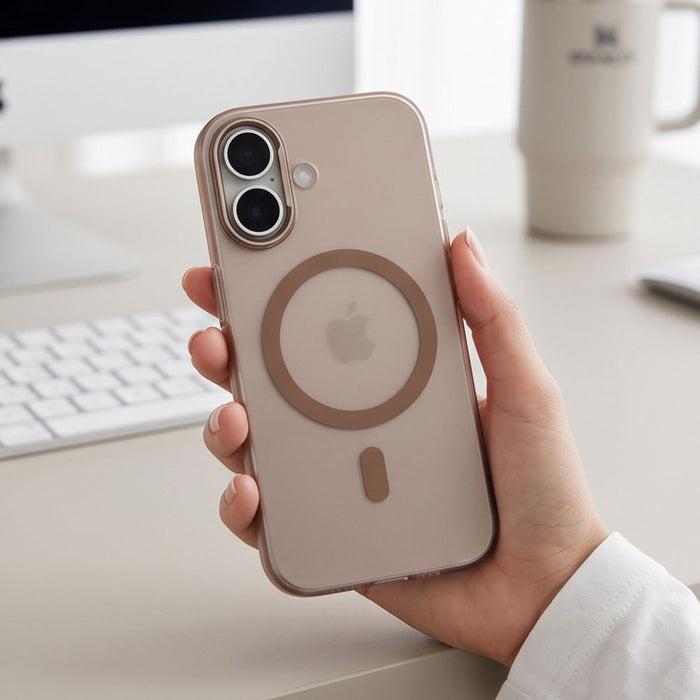 Кейс Tech-Protect MagZero MagSafe за iPhone 17 - бежово-кафяв матов