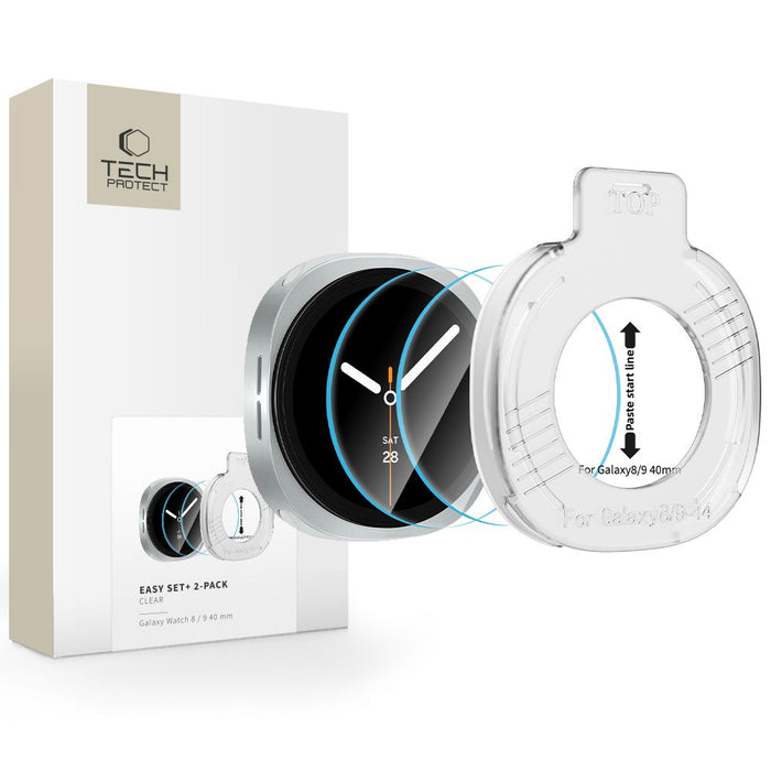 Tech-Protect Easy Set+ 2 броя закалено стъкло за Samsung Galaxy Watch Ultra 40mm
