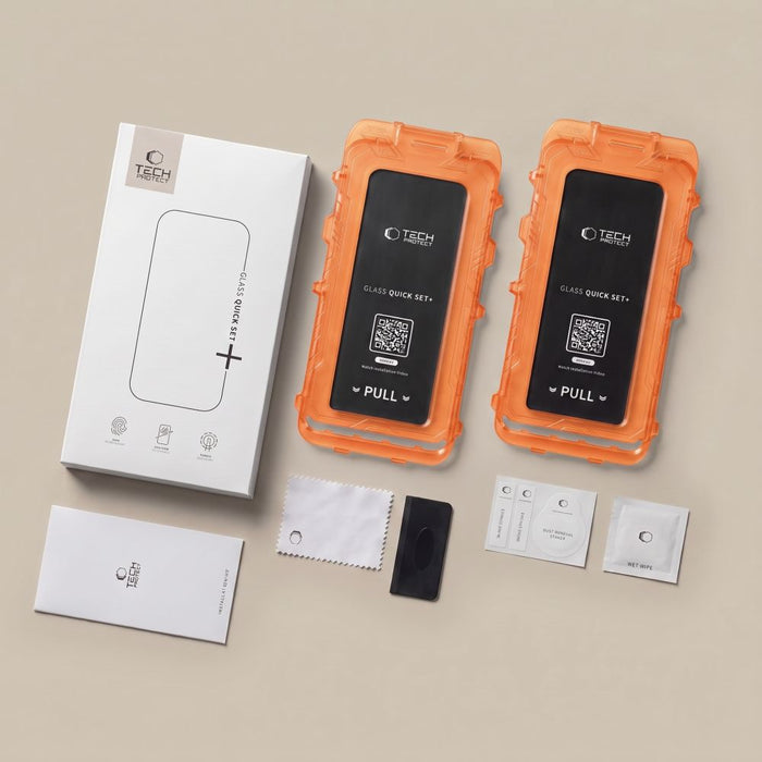 Tech-Protect Quick Set+ 2 броя закалено стъкло за iPhone 18 Pro / 17 Pro