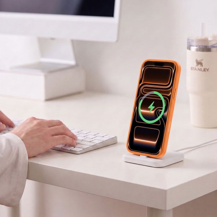 Кейс Tech-Protect MagPeak MagSafe CC за iPhone 18 Pro / 17 Pro - прозрачен оранжев