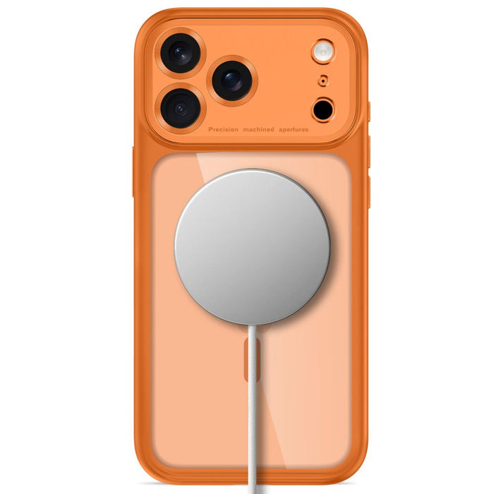 Кейс Tech-Protect MagPeak MagSafe CC за iPhone 18 Pro / 17 Pro - прозрачен оранжев