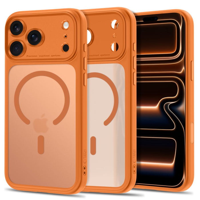 Кейс Tech-Protect MagPeak MagSafe CC за iPhone 18 Pro / 17 Pro - матово оранжев