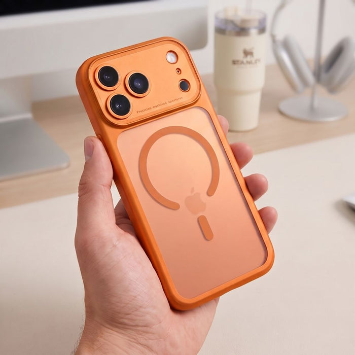 Кейс Tech-Protect MagPeak MagSafe CC за iPhone 18 Pro / 17 Pro - матово оранжев