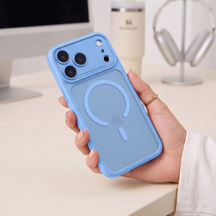 Кейс Tech-Protect MagPeak MagSafe CC за iPhone 18 Pro / 17 Pro - светло син матов