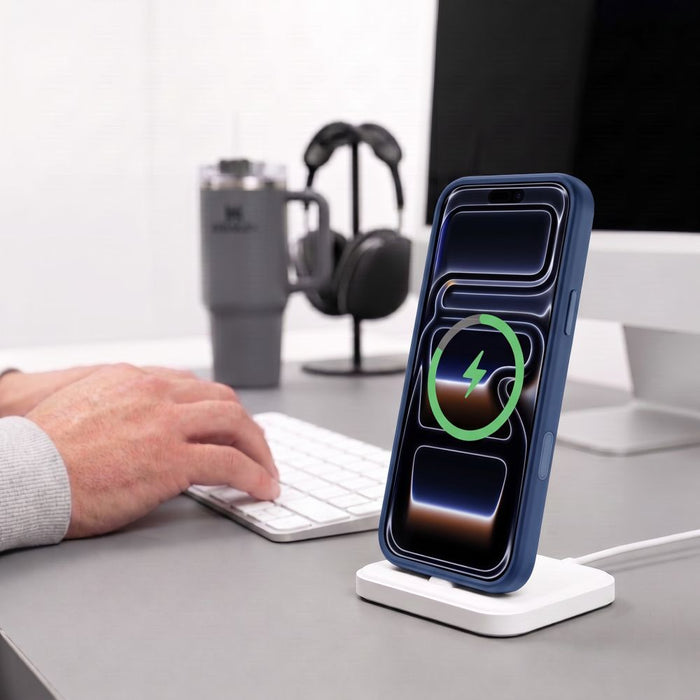 Кейс Tech-Protect MagPeak MagSafe CC за iPhone 18 Pro Max / 17 Pro Max - прозрачен, тъмносин