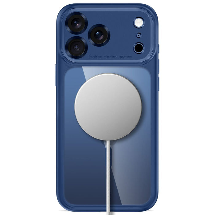 Кейс Tech-Protect MagPeak MagSafe CC за iPhone 18 Pro Max / 17 Pro Max - прозрачен, тъмносин