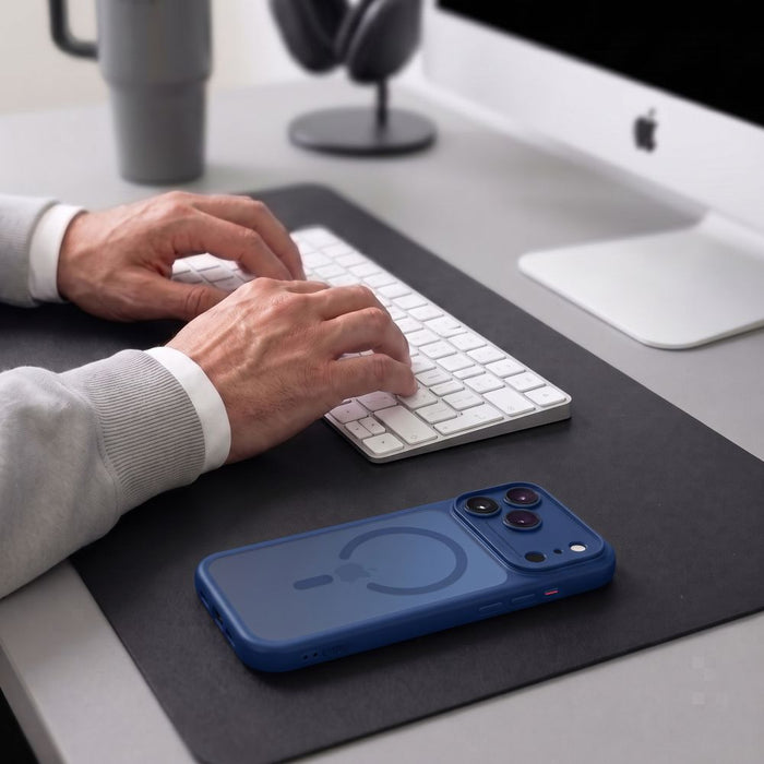 Кейс Tech-Protect MagPeak MagSafe CC за iPhone 18 Pro Max / 17 Pro Max - матово тъмносиньо