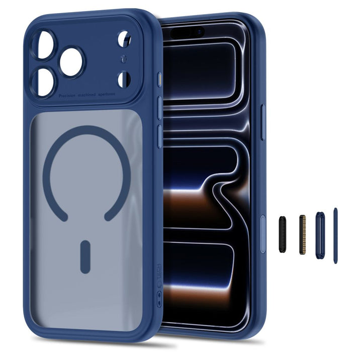 Кейс Tech-Protect MagPeak MagSafe CC за iPhone 18 Pro Max / 17 Pro Max - матово тъмносиньо