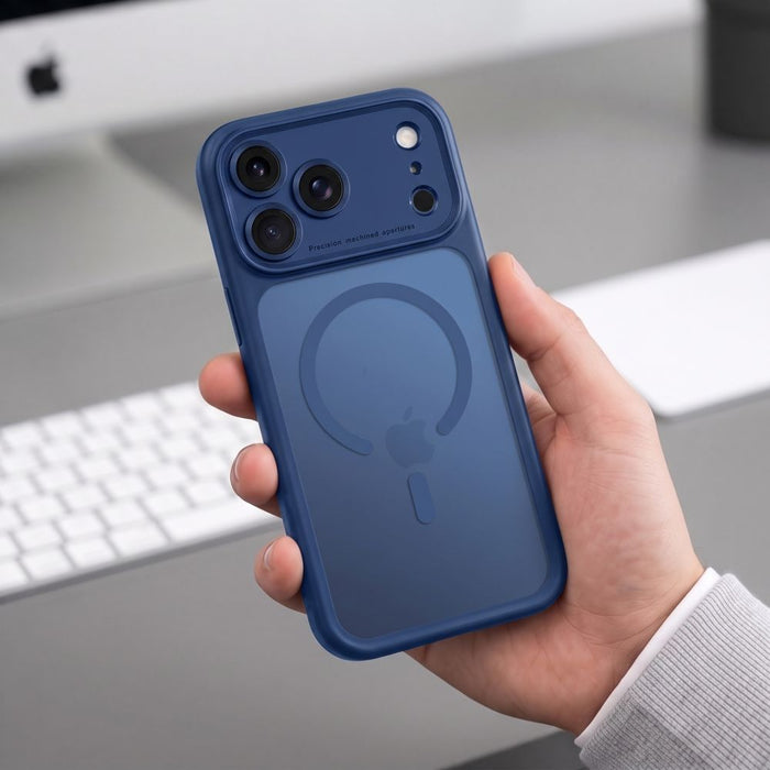 Кейс Tech-Protect MagPeak MagSafe CC за iPhone 18 Pro Max / 17 Pro Max - матово тъмносиньо