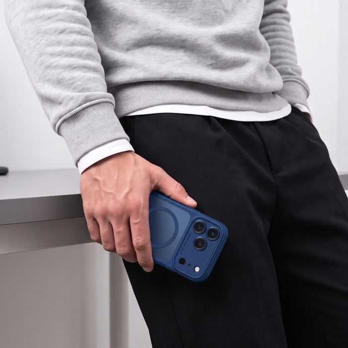 Кейс Tech-Protect MagPeak MagSafe CC за iPhone 18 Pro Max / 17 Pro Max - матово тъмносиньо