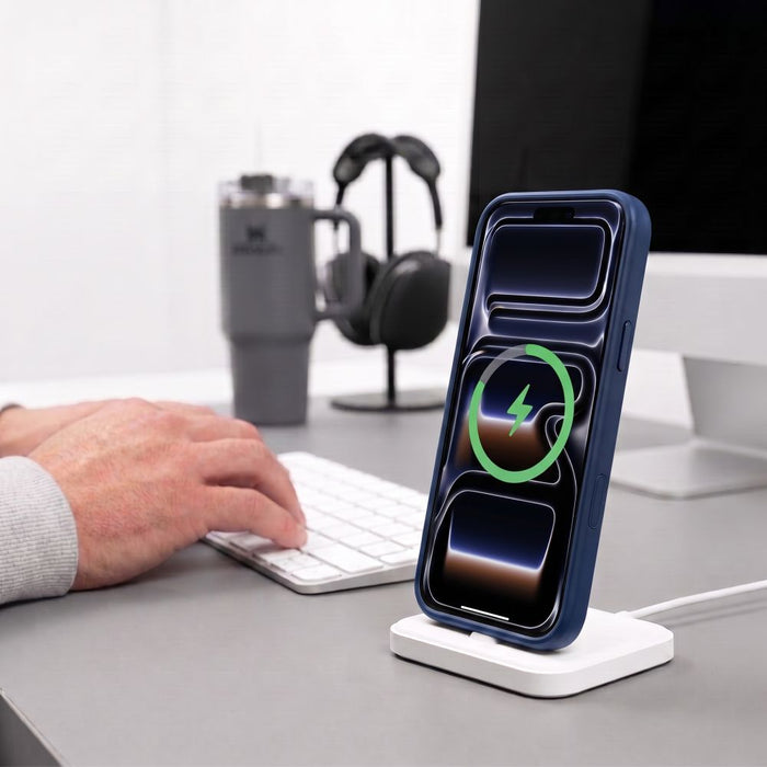 Кейс Tech-Protect MagPeak MagSafe CC за iPhone 18 Pro Max / 17 Pro Max - матово тъмносиньо