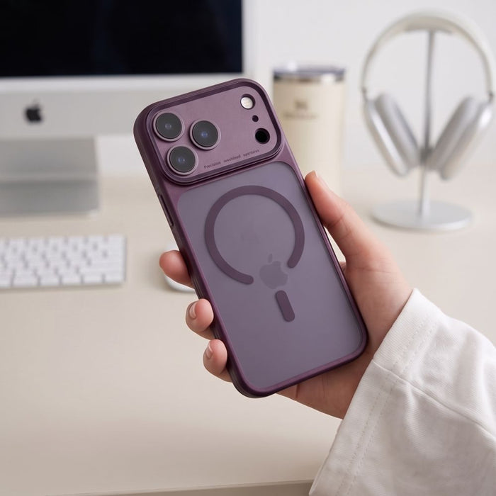 Калъф Tech-Protect MagPrime MagSafe CC за iPhone 18 Pro / 17 Pro - тъмно черешов мат