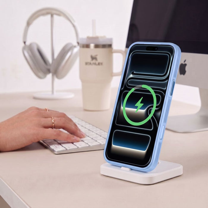 Кейс Tech-Protect MagPrime MagSafe CC за iPhone 18 Pro Max / 17 Pro Max - светло син, матов