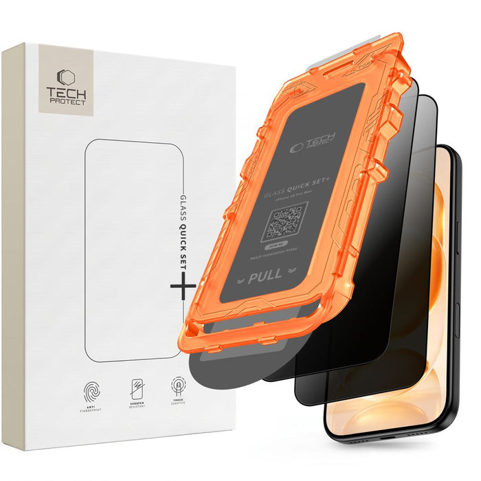 Tech-Protect Quick Set Spy+ 2 броя защитни стъкла за iPhone 18 Pro Max