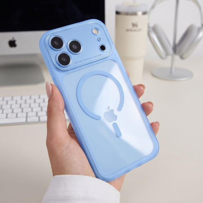 Калъф Tech-Protect MagPeak MagSafe CC за iPhone 18 Pro / 17 Pro - прозрачен син