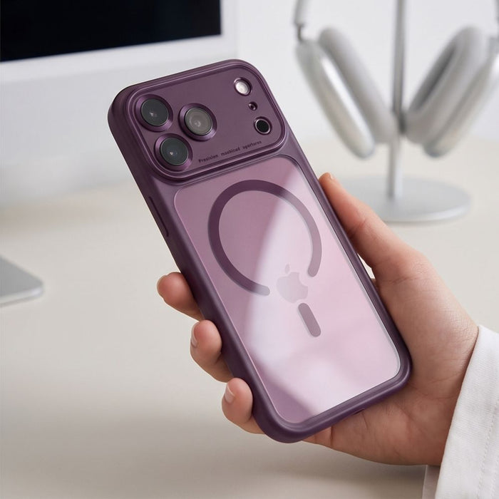 Кейс Tech-Protect MagPeak MagSafe CC за iPhone 18 Pro Max / 17 Pro Max - прозрачен бордо