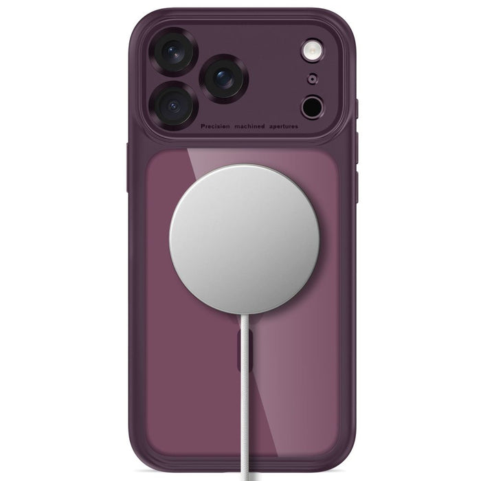 Кейс Tech-Protect MagPeak MagSafe CC за iPhone 18 Pro Max / 17 Pro Max - прозрачен бордо