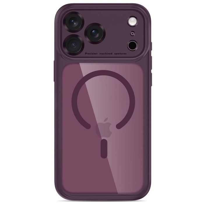 Кейс Tech-Protect MagPeak MagSafe CC за iPhone 18 Pro Max / 17 Pro Max - прозрачен бордо