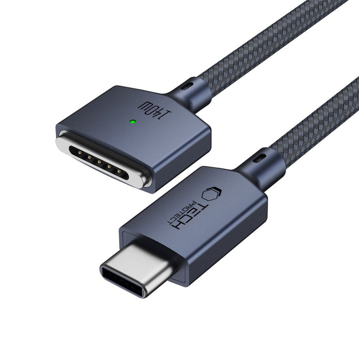 Кабел Tech-Protect MMC01 Ultraboost USB-C / MagSafe 3 140W 300 см за MacBook - тъмносин