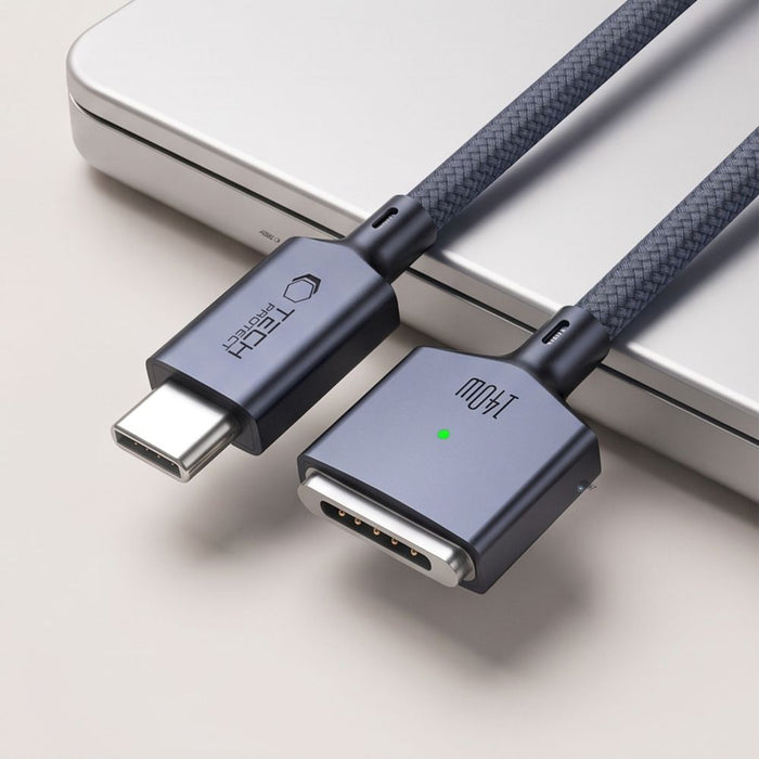 Кабел Tech-Protect MMC01 Ultraboost USB-C / MagSafe 3 140W 300 см за MacBook - тъмносин