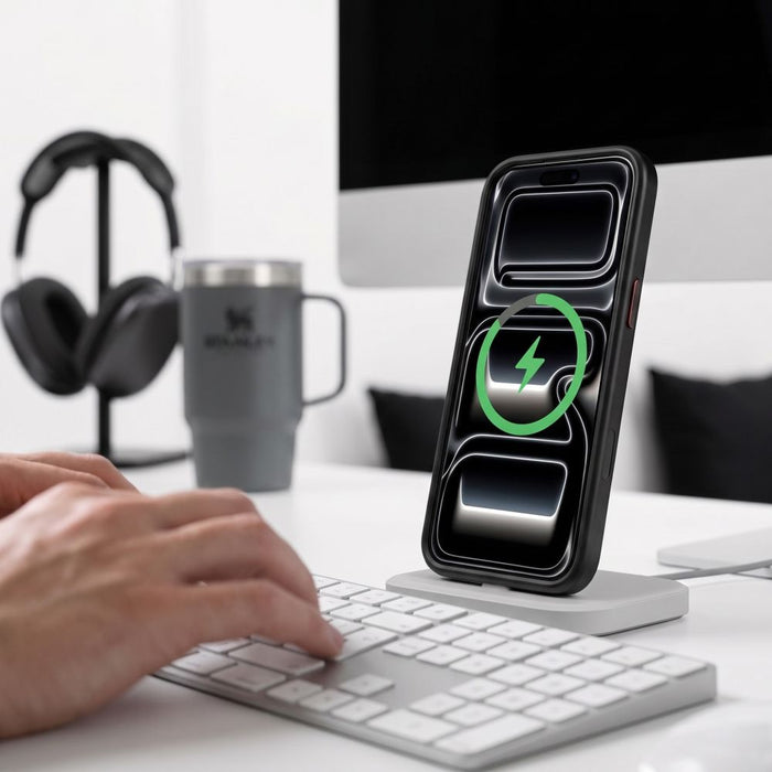 Кейс Tech-Protect MagCam MagSafe за iPhone 18 Pro / 17 Pro - матово черно и червено