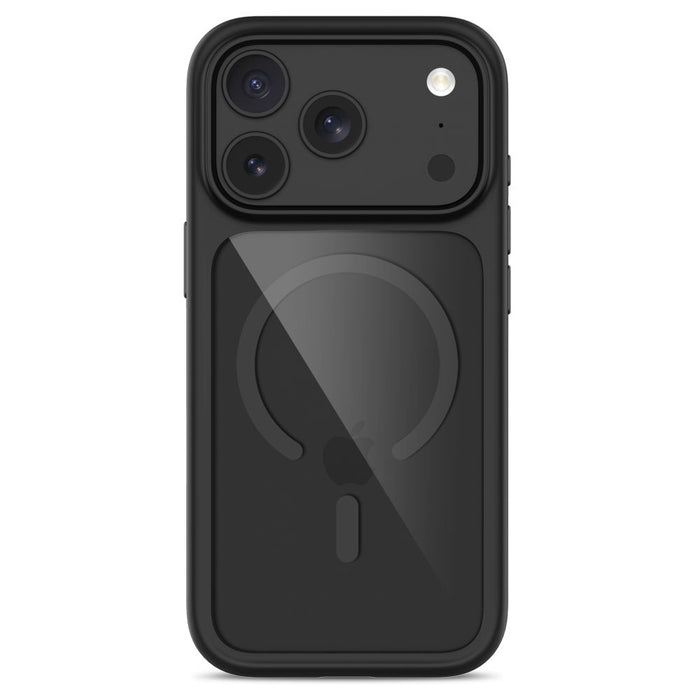 Tech-Protect MagOne CC MagSafe калъф + закалено стъкло (2 броя) за iPhone 18 Pro / 17 Pro - прозрачен черен