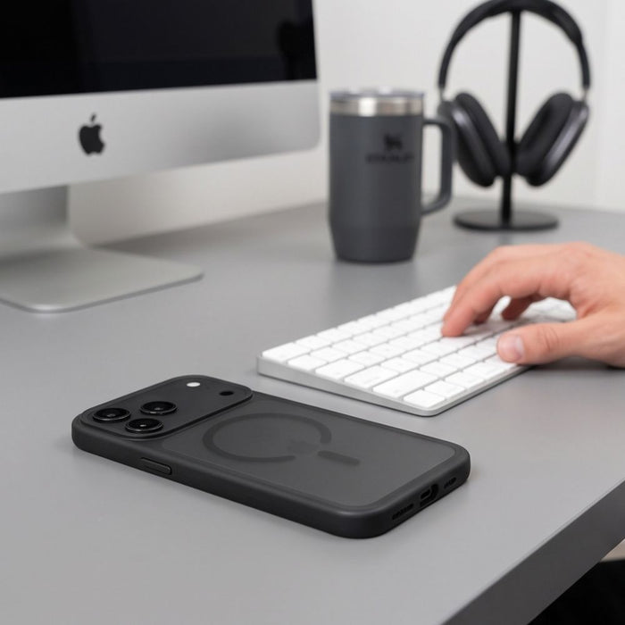 Кейс Tech-Protect Magmat Magsafe CC за iPhone 18 Pro Max / 17 Pro Max - матово черен