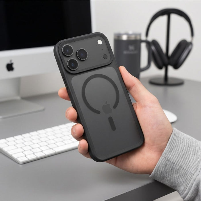 Кейс Tech-Protect Magmat Magsafe CC за iPhone 18 Pro Max / 17 Pro Max - матово черен
