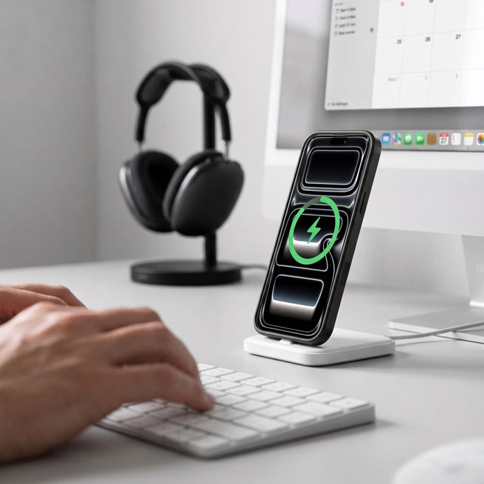 Калъф Tech-Protect MagStand MagSafe CC за iPhone 18 Pro Max / 17 Pro Max - матово черен