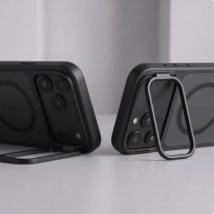 Калъф Tech-Protect MagStand MagSafe CC за iPhone 18 Pro Max / 17 Pro Max - матово черен