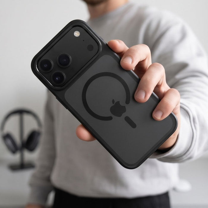 Калъф Tech-Protect MagStand MagSafe CC за iPhone 18 Pro Max / 17 Pro Max - матово черен