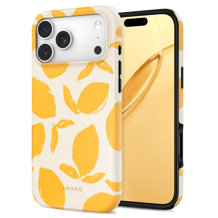 Калъф Tech-Protect Lamano MagSafe за iPhone 18 Pro / 17 Pro - жълт и бял