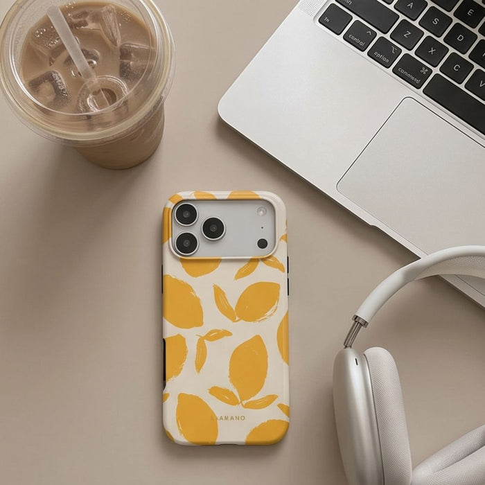 Калъф Tech-Protect Lamano MagSafe за iPhone 18 Pro Max / 17 Pro Max - жълт и бял