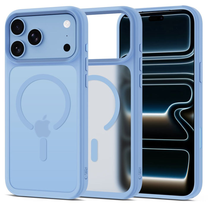Кейс Tech-Protect Magmat Magsafe CC за iPhone 18 Pro / 17 Pro - светло син, матов