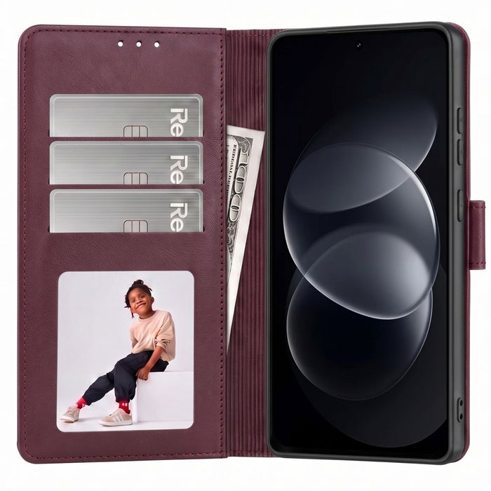 Калъф-портфейл Tech-Protect за Xiaomi Redmi Note 17 Pro 5G - бордо