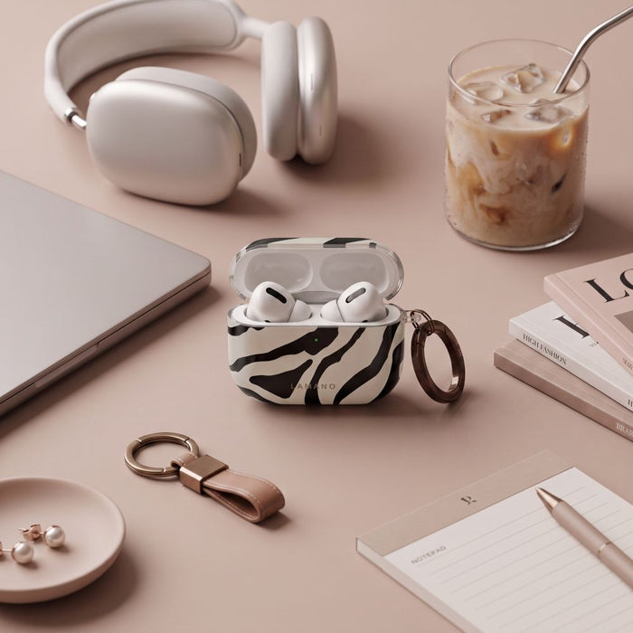 Калъф Tech-Protect Lamano за AirPods 4 / 5 - черен и бежов