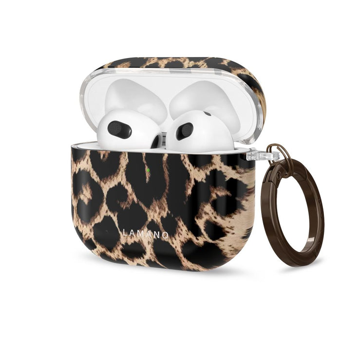 Калъф Tech-Protect Lamano за AirPods 4 / 5 - черен и кафяв