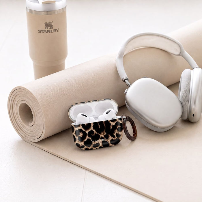 Калъф Tech-Protect Lamano за AirPods 4 / 5 - черен и кафяв