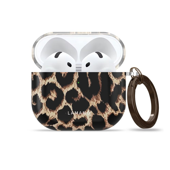 Калъф Tech-Protect Lamano за AirPods 4 / 5 - черен и кафяв