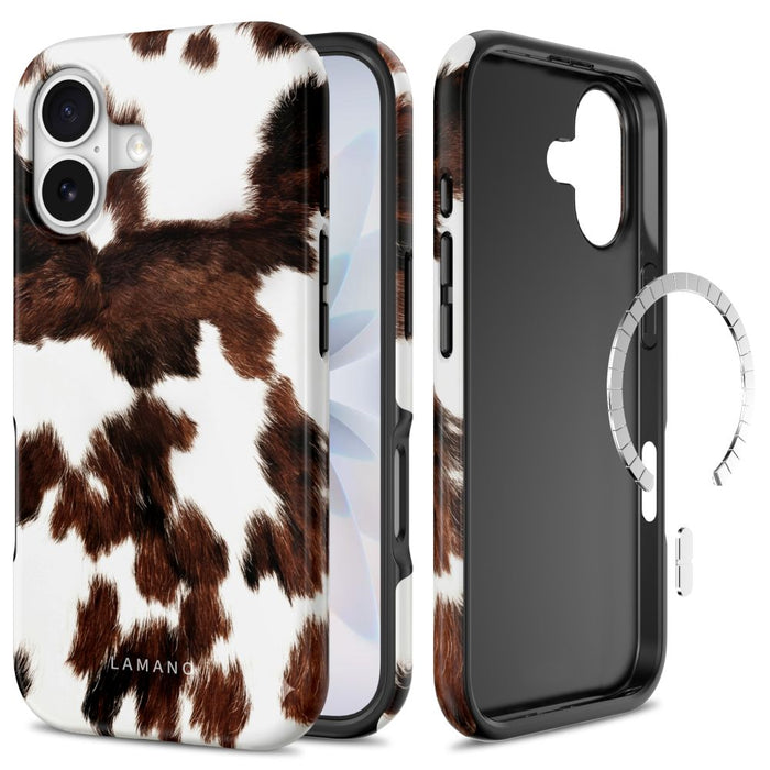 Калъф Tech-Protect Lamano MagSafe за iPhone 17 - кафяв и бял