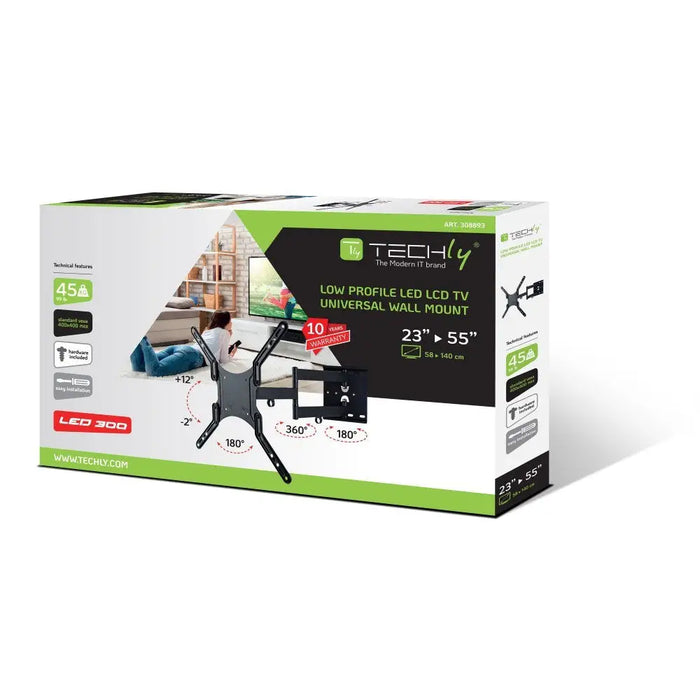 Techly 23-55 Универсална скоба за стенен монтаж на LCD