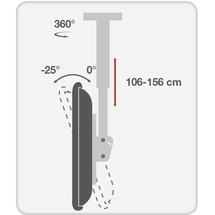 Techly 37-70 Телескопичен таван с дълга опора LED телевизор