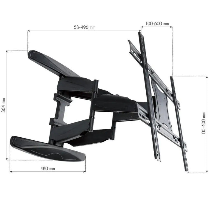 Techly 40-80 Ultra Slim Full Motion Скоба за стенен монтаж