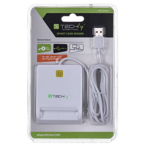 Techly Compact /Writer USB2.0 Бял I-CARD CAM-USB2TY четец