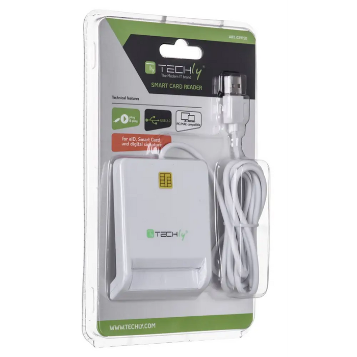 Techly Compact /Writer USB2.0 Бял I-CARD CAM-USB2TY четец