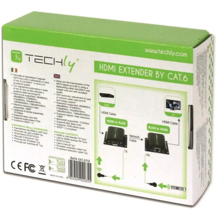 Techly Extender HDMI Full HD на кабел Cat.5E / 6 / 6A / 7