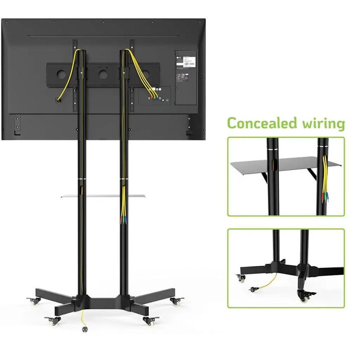 Techly Floor Trolley with Shelf Support LCD / LED / Plasma