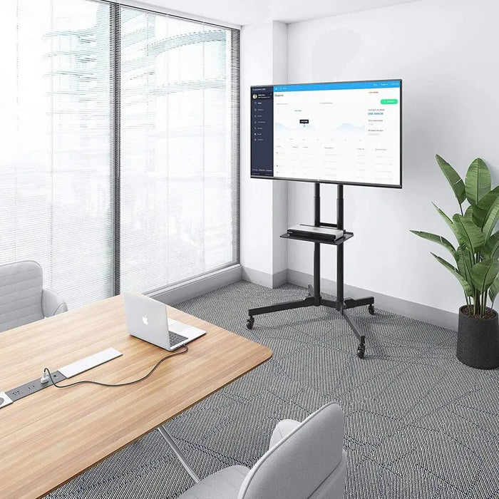 Techly Floor Trolley with Shelf Support LCD / LED / Plasma